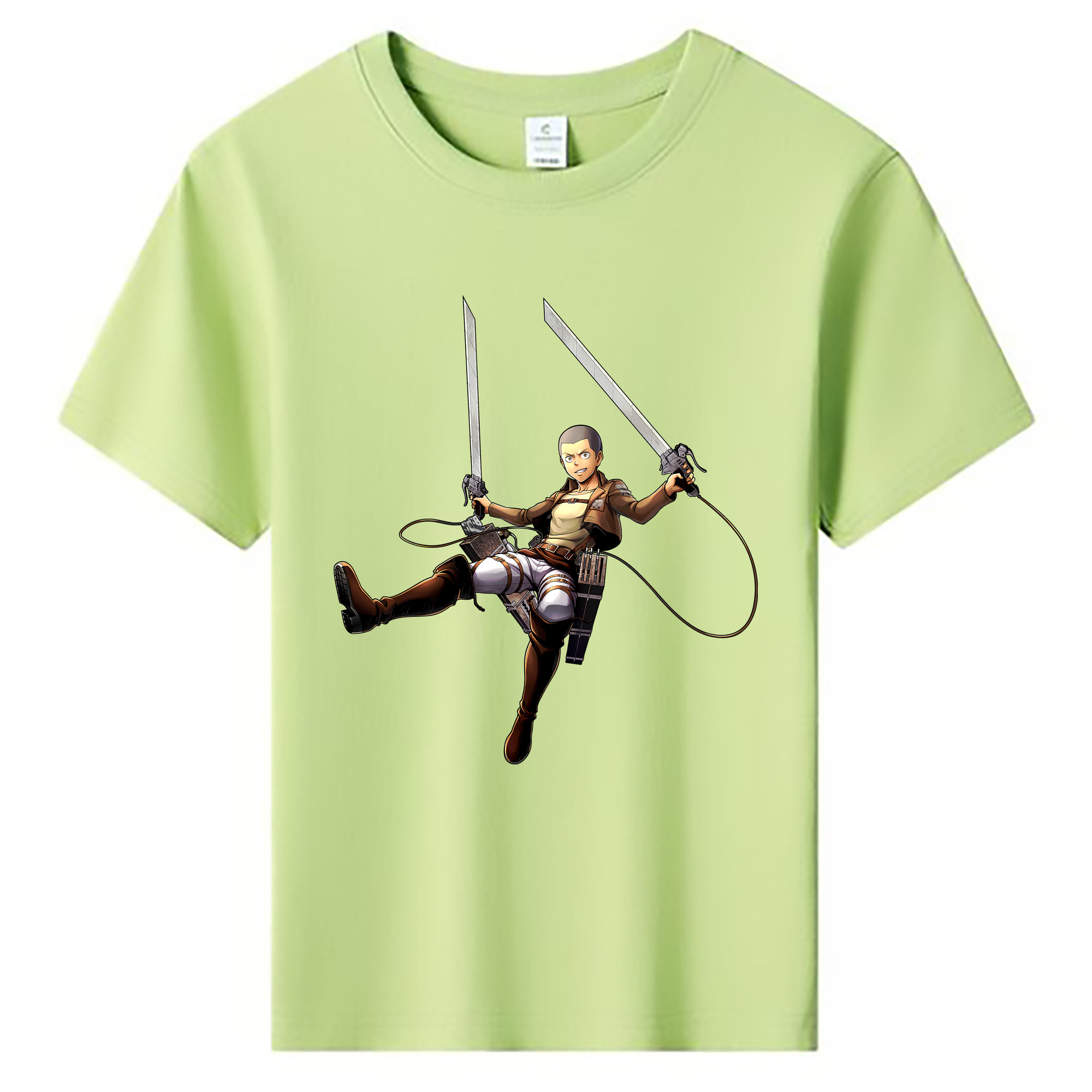 （画像用） 進撃の巨人 コニー·スプリンガー Attack on Titan Connie Springer 綿100％キッズTシャツ（フロントプリント）